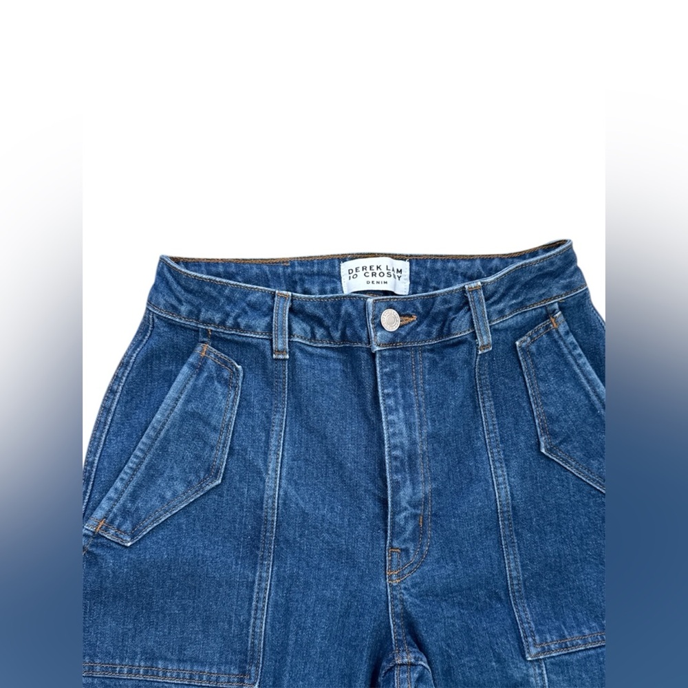 10 Crosby Derek Lam Blue Dark Wash Ankle Cropped Jeans - Picture 7 of 12
